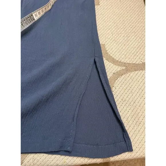 J. Jill Blue Embroidered Kimono Boho Gauze Open Bohemian Viscose, size: One Size - Picture 9 of 11